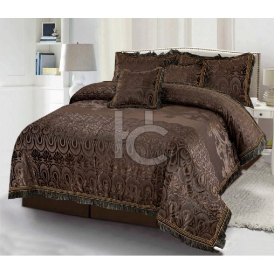 Heavy Palachi Bed Sheet Set 5pcs (Marry Silver 4204)