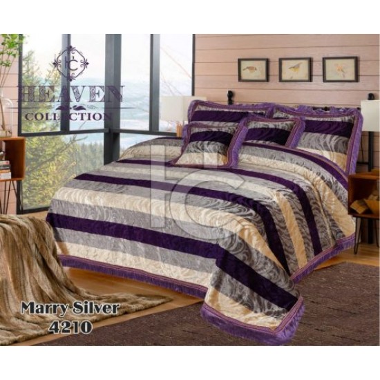 Heavy Palachi Bed Sheet Set 5pcs (Marry Silver 4210)
