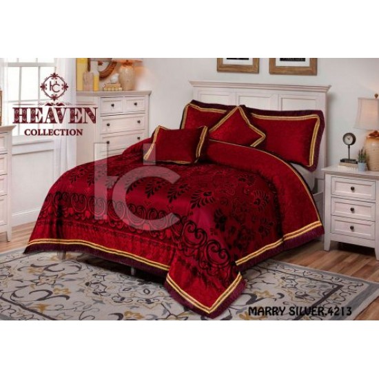 Heavy Palachi Bed Sheet Set 5pcs (Marry Silver 4213)