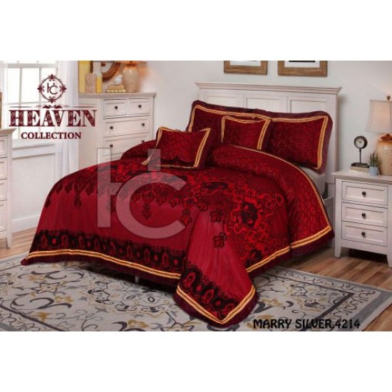 Heavy Palachi Bed Sheet Set 5pcs (Marry Silver 4214)