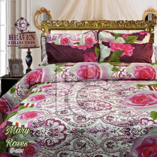Cotton Pc Comforter Set 6pcs (Marry Roses 3101)