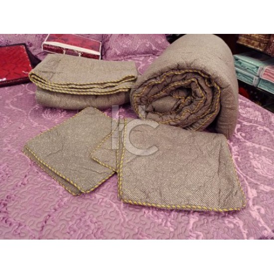 Cotton Flannel Quilt Set 6pcs (Royal Twist 8103)